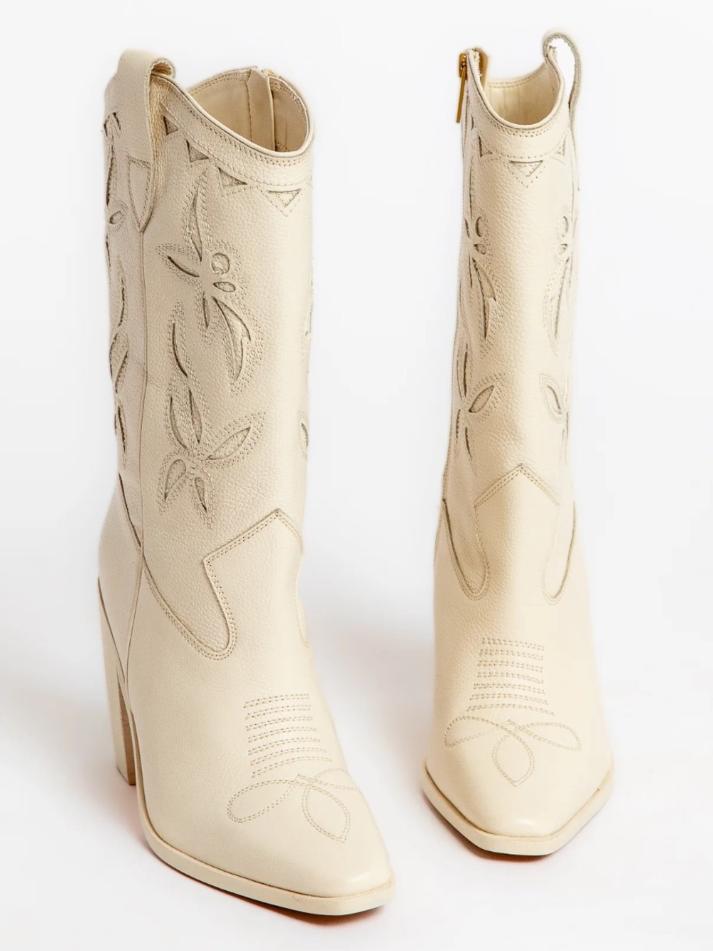 Vince Camuto Alisah Western Boots in Rich Cream New!